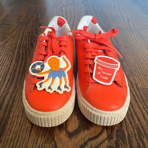 Puma x Tiny Cottons Platform Speckle Leather Sneakers (US 5C)